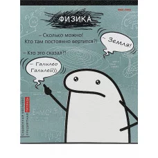 TM Prof-Press Тетрадь КЛЕТКА 48л. ФИЗИКА «Школьные мемасики» (48-9658) стандарт, тиснение холст ПП-00195956