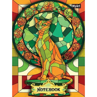 MyArt. БЛОКНОТ в клетку Витражи. Кошка 467-0-159-17932-0