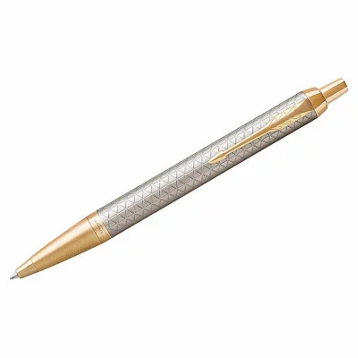 Ручка шариковая Parker "IM Premium Warm Silver GT" синяя, 1,0мм, кнопочн., подарочная упаковка 246617