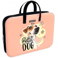 Папка текстильная на молнии ErichKrause с ручками Jack Russell, A4+ 60236