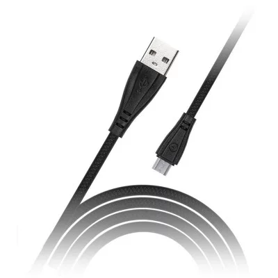 Кабель Smartbuy iK-12RG, USB2.0 (A) - microUSB (B) , резиновая оплетка, 2A output, 1м, черный 330623