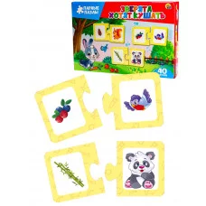 Парные пазлы. ЗВЕРЯТА ХОТЯТ КУШАТЬ ИН-4256