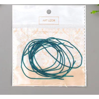 Канитель мягкая, гладкая 1,3 мм, матовая, лазурно-зеленый 5 гр 5312047