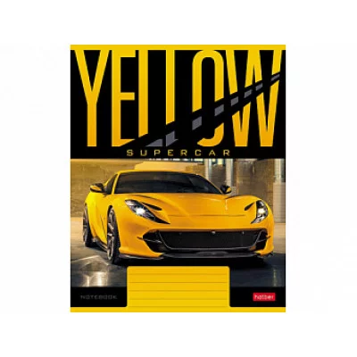 Тетрадь 18л А5ф клетка 65г/кв.м на скобе скругл.углы серия  -YELLOWsupercar-