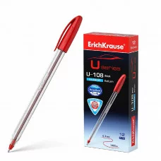 Ручка шариковая ErichKrause® U-108 Stick Classic 1.0, Ultra Glide Technology, цвет чернил красный 53737