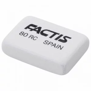Ластик FACTIS 80 RC (Испания), 28х20х7 мм, белый, прямоугольный, CNF80RC