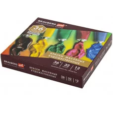 Краски масляные художественные НАБОР "PREMIERE 36 штук 32 цвета!", в тубах 12 мл, BRAUBERG ART, 192008