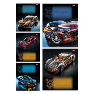 Тетрадь КЛЕТКА 24л. ФАНТАСТИЧЕСКИЙ АВТОМОБИЛЬ (24-5771) обл.-мелов. картон, 24-5771