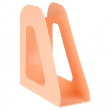 Лоток для бумаг вертикальный СТАММ "Фаворит", персиковый, ширина 90мм 372498