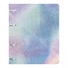 Тетради на кольцах А5 100л. Обл.: мелованный картон 500г/м2, твин-лак. Съемный блок, офсет 70г/м2. Клетка. Квадр.кореш. Скругл.угл. Инд.уп. Градиент ТК2Л1005184