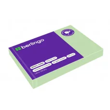 Самоклеящийся блок Berlingo "Ultra Sticky", 100*75мм, 100л., пастель, зеленый 287178