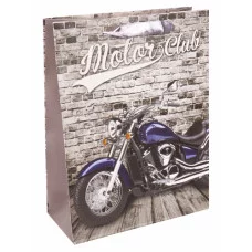 Пакет подарочный Dream cards 1шт Крутой мотоцикл и серая стена 18х24х8.5см(M),210 г ПКП-3442