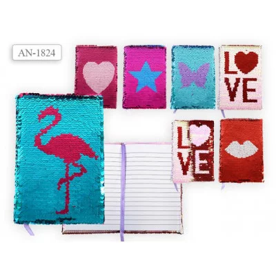 Блокнот AN 1824 ПАЙЕТКИ, 11*16,5 см