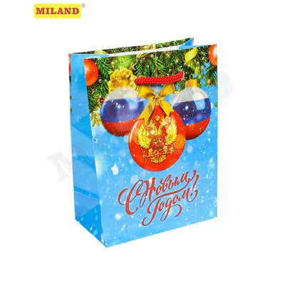 Optima Пакет подарочный с глянц. лам. 11,5x14,5x6 см (S) С Новым годом, Россия! 128 г ПКП-8851