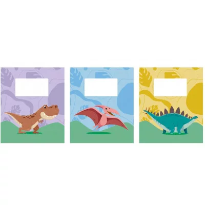 Тетрадь А5 12л "Динозаврики (Универсальная плашка)" КанцЭксмо ТЧКЛ128995