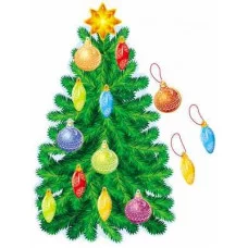 Комплект для оформления интерьера. Наряжаем Елку новогодними сосульками и шариками КБ-13012