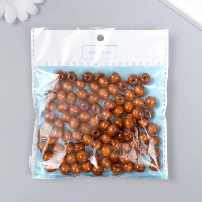 Бусины для творчества дерево "Натуральные" набор 30 гр 1х1 см   9685750