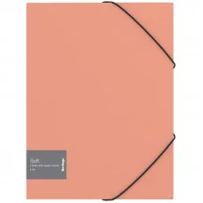 Папка на резинке Berlingo "Soft" А4, 600мкм, коралловая 306328