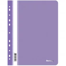 Папка-скоросшиватель пластик. перф. А4, 180мкм, фиолетовая BERLINGO* 133519