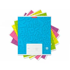 Тетрадь школьная ученическая ErichKrause® Optima Letters ассорти, 24 листа, линейка 40037