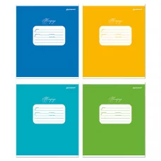 Тетрадь 12 л. лин. ОДНОТОННЫЕ мел. карт. ВД-лак 105929