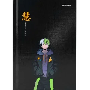 ЗАПИСНАЯ КНИЖКА. А6 64л. ПЕРСОНАЖ АНИМЕ 7БЦ, лен, глянц.ламинирование, 6+0 64-9589