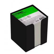 Блок для записей СТАММ, 8*8*8 см, пластиковый бокс, белый, белизна 65-70% 331290