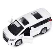 Машинка металлическая 1:43 Toyota Alphard, белый, откр. двери, инерция Автопанорама 17,5*12,5*6,5 см JB1251029