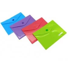 Папка с кнопкой А-6 DB-32 "Ассорти" INTELLIGENT 15*11см, пластик 328484