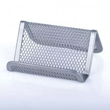 Подставка для визиток настольная BRAUBERG "Germanium", металлическая, 43*95*71мм, серебр, 231943