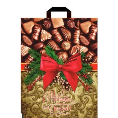 Пакет с петлевой ручкой НГ 18015 30*40(60мкм) Набор конфет