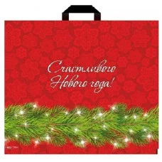 Пакет с петлевой ручкой НГ 17013 58*50(65мкм) Снежинки