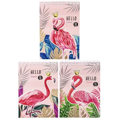 БЛОКНОТ А6 60л. КОРОЛЕВСКИЕ ПТИЦЫ Б60-0462 ассорти, на гребне