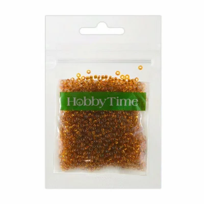 Бисер круглый металлизированный 2мм 10гр оранжевый №8 2-642/08 Альт 341129