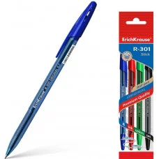 Набор из 4 ручек шариковых ErichKrause R-301 Stick Original  1.0, цвет чернил синий 61000