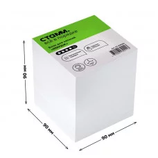 Блок для записей СТАММ "Имидж", 9*9*9см, белый 111350