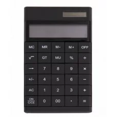 Калькулятор Alingar 12 разрядов 172*100*18 мм двойное питание черный выдвижная подставка батарея в комплекте 1шт AL13234