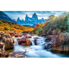 Алмаз мозаика (клас.) 30х40 см, с подр., с полн. заполн. (30цв) Река у горы Фицрой (Арт. НД-0393)