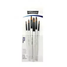 Кисти набор 6 шт. Синтетика CD-29 Круглые (№2, 4, 6, 8, 10, 12) в ПВХ пакете 315182