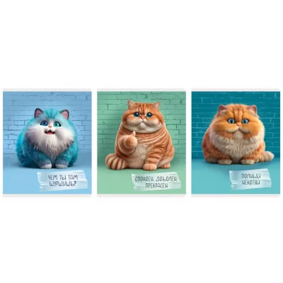 Тетрадь А5 48л "Осторожно, кот!" КанцЭксмо ТКК489299