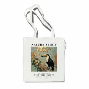 Сумка-шоппер на плечо. Текстиль с принтом. 335х370 мм ручки 690 мм. JANE. Nature Spirit ШК0302