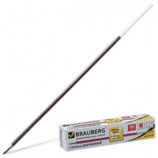 Стержень шариковый BRAUBERG 152 мм, КРАСНЫЙ, узел 1 линия письма 0,5 170185