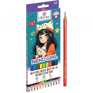 Карандаши пластик 12цв "Neko girl" карт упак  ATTOMEX 5022547 098799