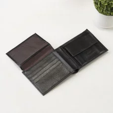 Портмоне муж Олав 12,2*2*10 см, 2 отд, д/кредит, д/монет, черный 4659707