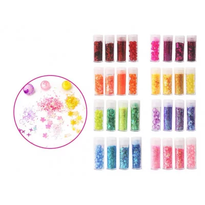 Набор декоративных пайеток, блесток, бусин FORM MIX, ассорти 4 вида в комплекте, ПВХ-упаковка. 8 ра M-9920