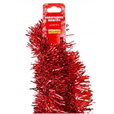 Мишура красная Новогоднее чудо, длина 2 м, d 7 см НУ-2362