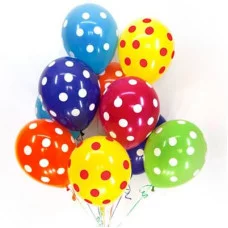 Набор шаров 5шт "Горошек" латексный 12" кристалл Сборка5AVP-012-021