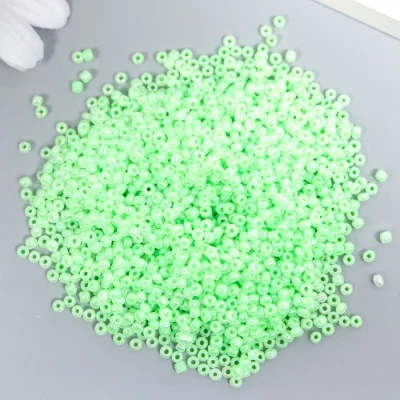 Бисер стекло 12/0 "Цветная серединка. Салат" 30 гр 7463405