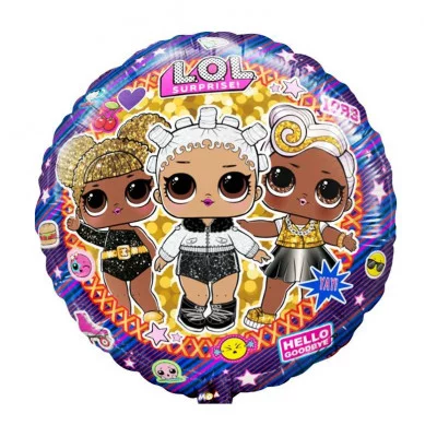 Шар (18\'\'/46 см) Круг, Кукла ЛОЛ (LOL), Гламурные подружки, 1 шт. 401588
