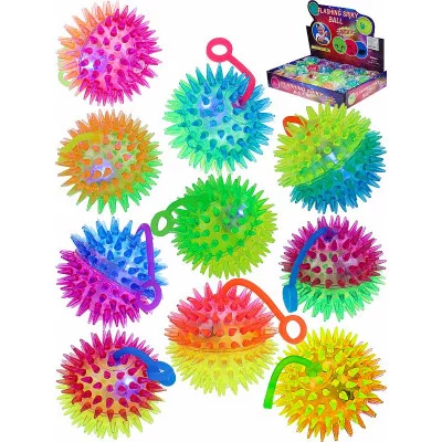 Мяч световой с веревкой "Ёжик" 6,5 см 1 шт. ( Арт. ИК-2970)